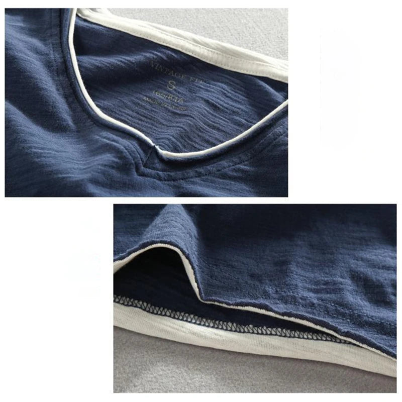 Joren Raw-Edge V-Neck Tee
