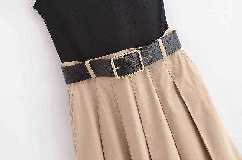 Selene Pleated Midi Dress