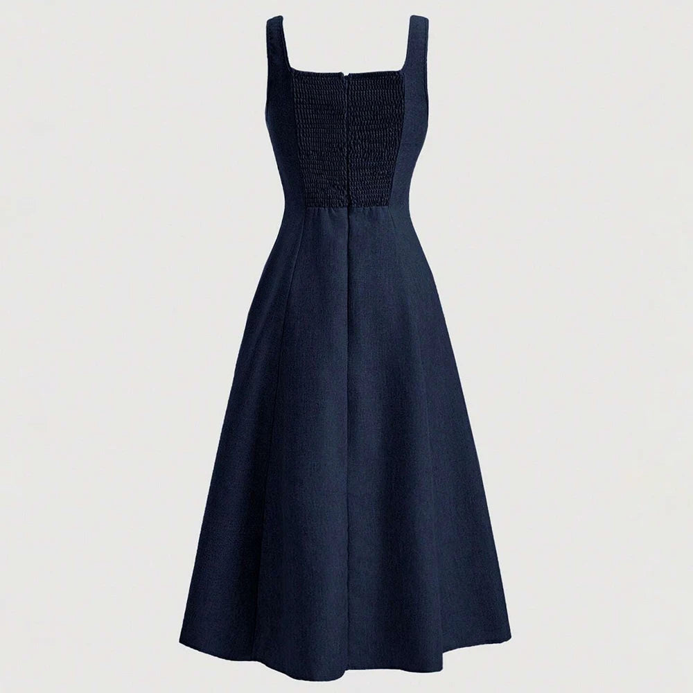 Mia Square-Neck Midi Dress