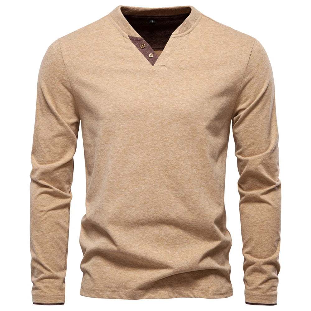 Marco Henley Cotton T-Shirt