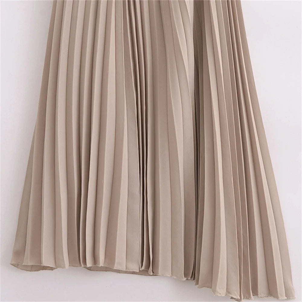 Clara Pleated Vest Maxi Dress