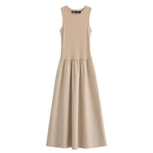 Adele Khaki Maxi Dress