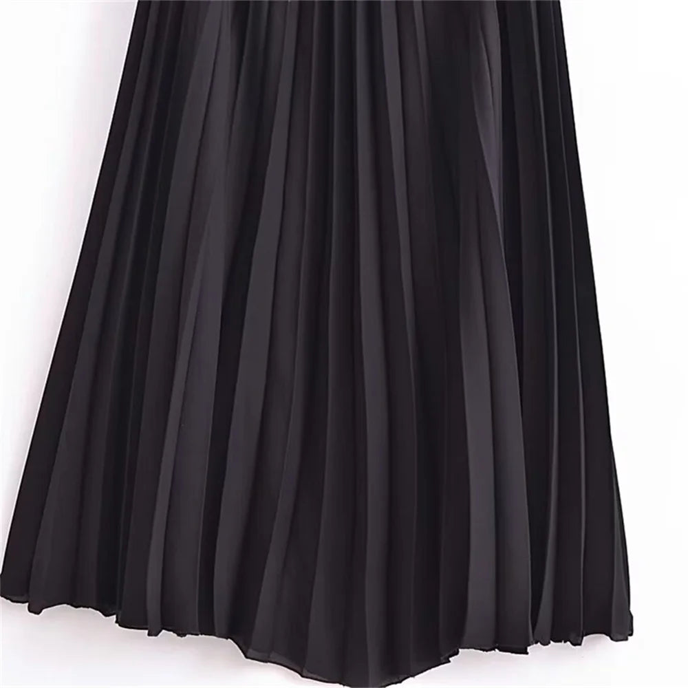 Clara Pleated Vest Maxi Dress