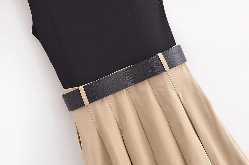 Selene Pleated Midi Dress
