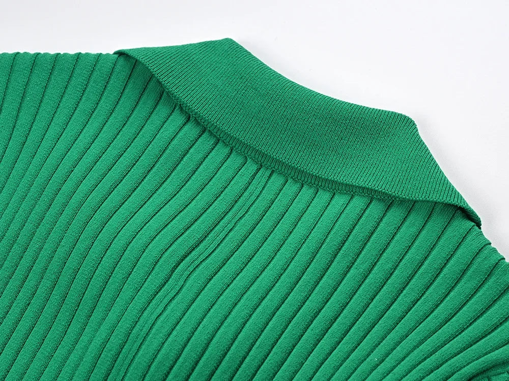 Lyra Knit Button Midi Dress