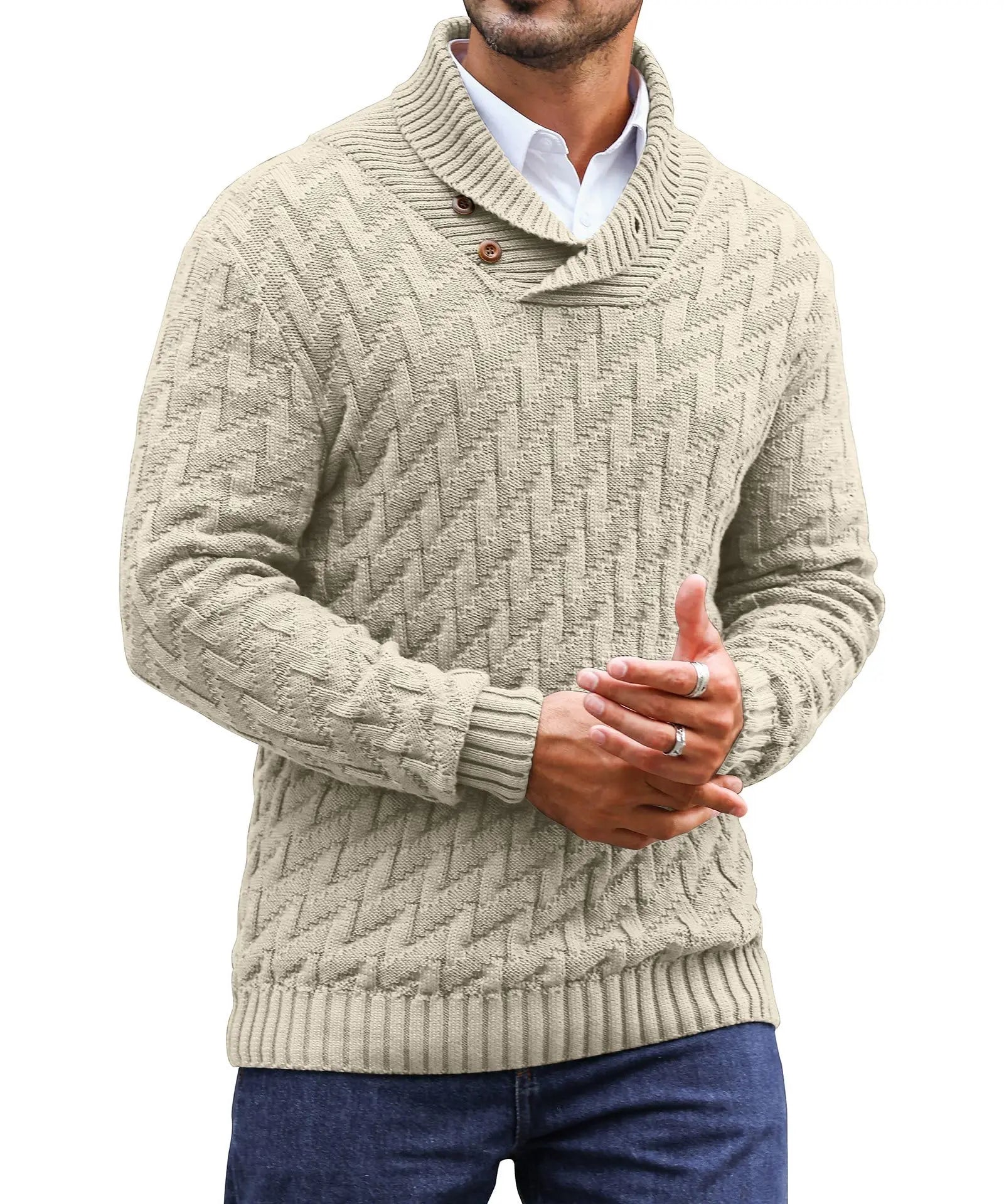 Rowan Shawl-Collar Sweater
