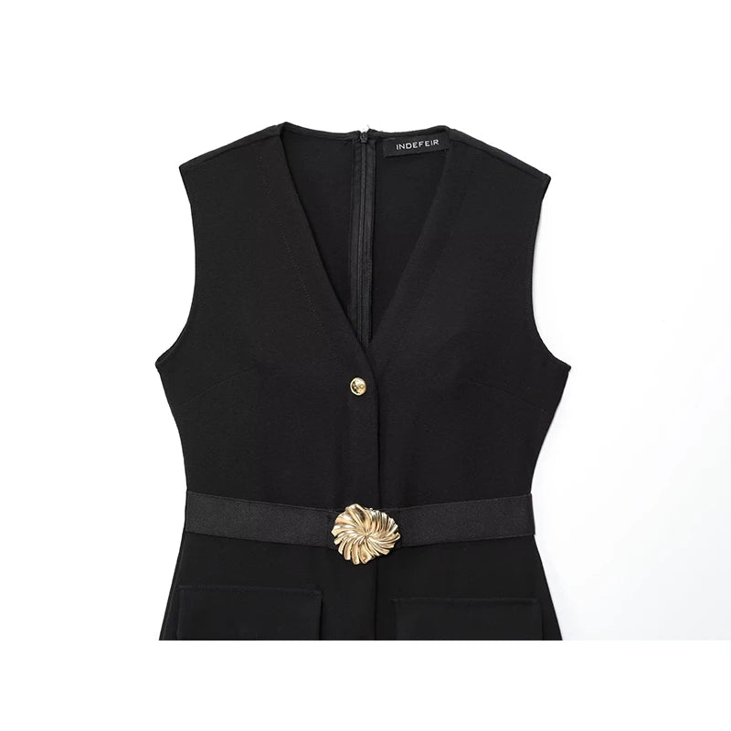 Elara Belted Midi Dress