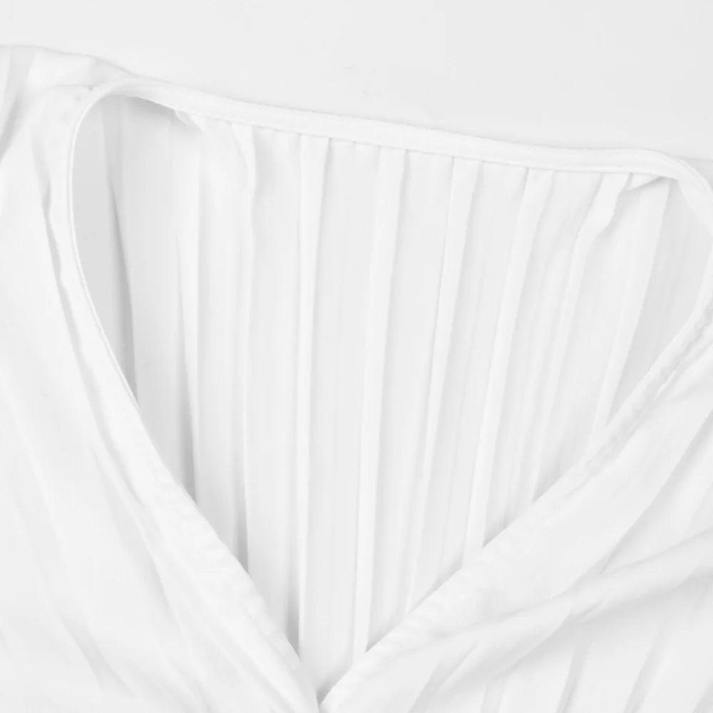 Elara Pleated Blouse Dress