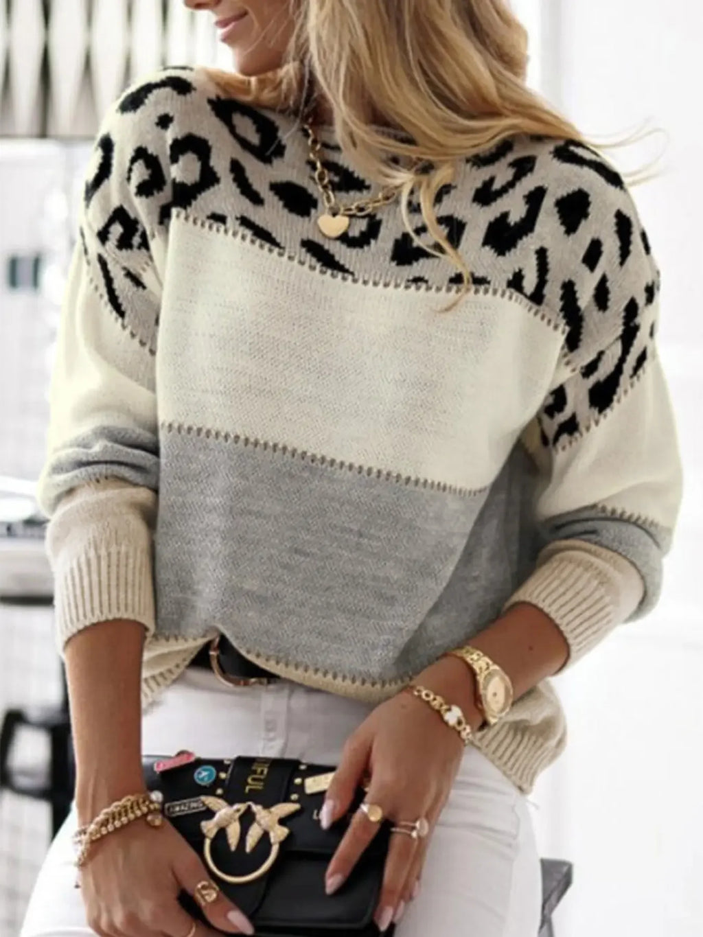 Selene Leopard Wool Pullover