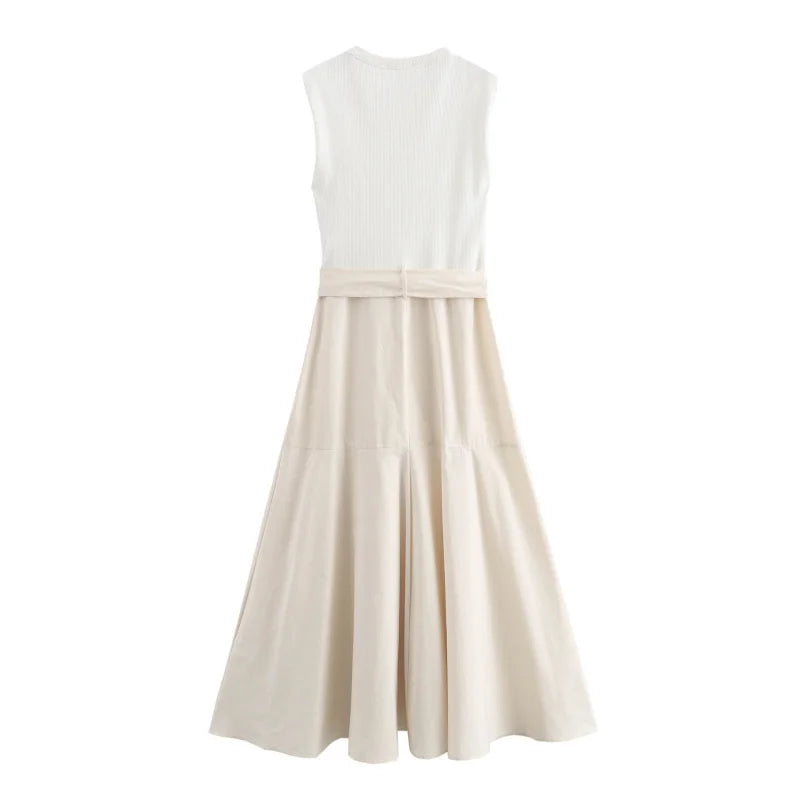 Celine Belted Rib Knit Dress
