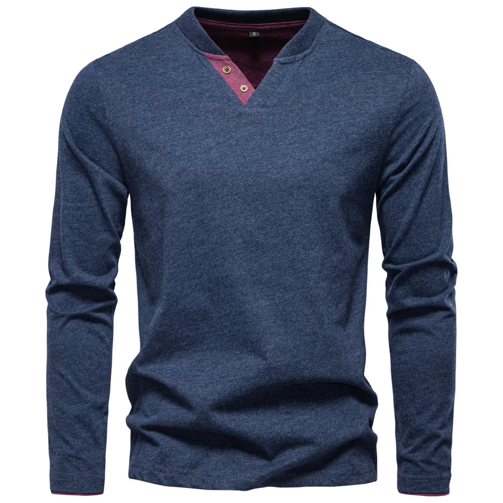 Marco Henley Cotton T-Shirt