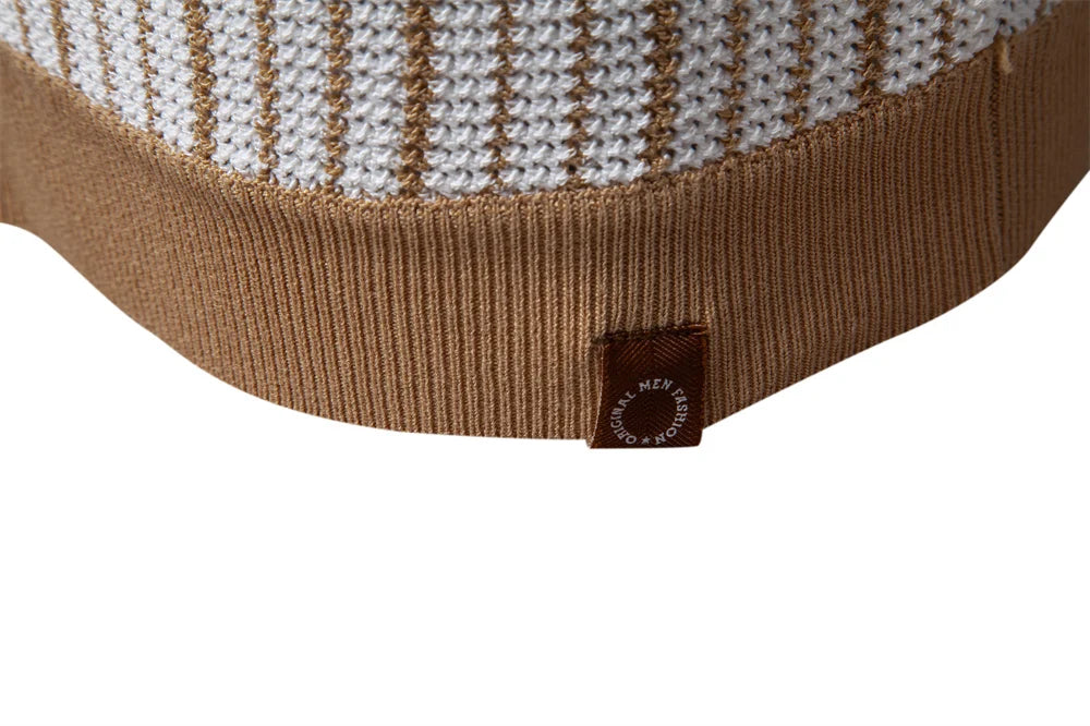 Dorian Striped Knit Polo