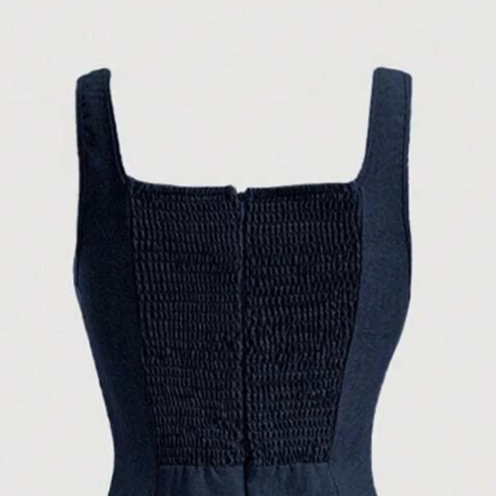 Mia Square-Neck Midi Dress