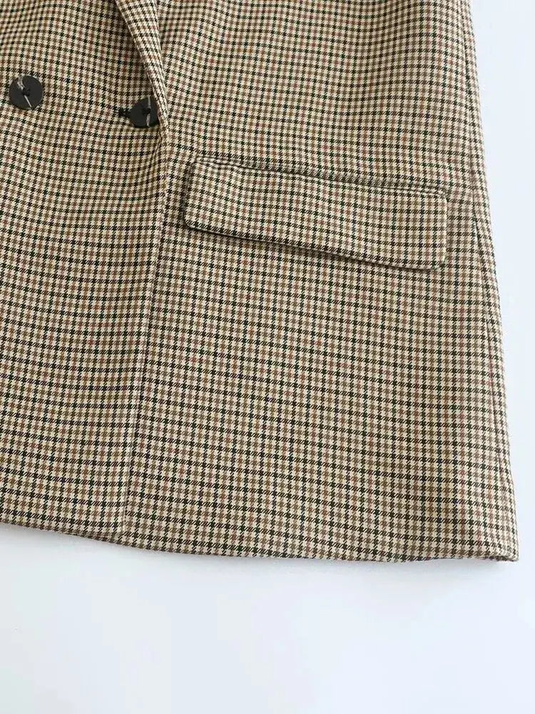 Serena Plaid Blazer Coat