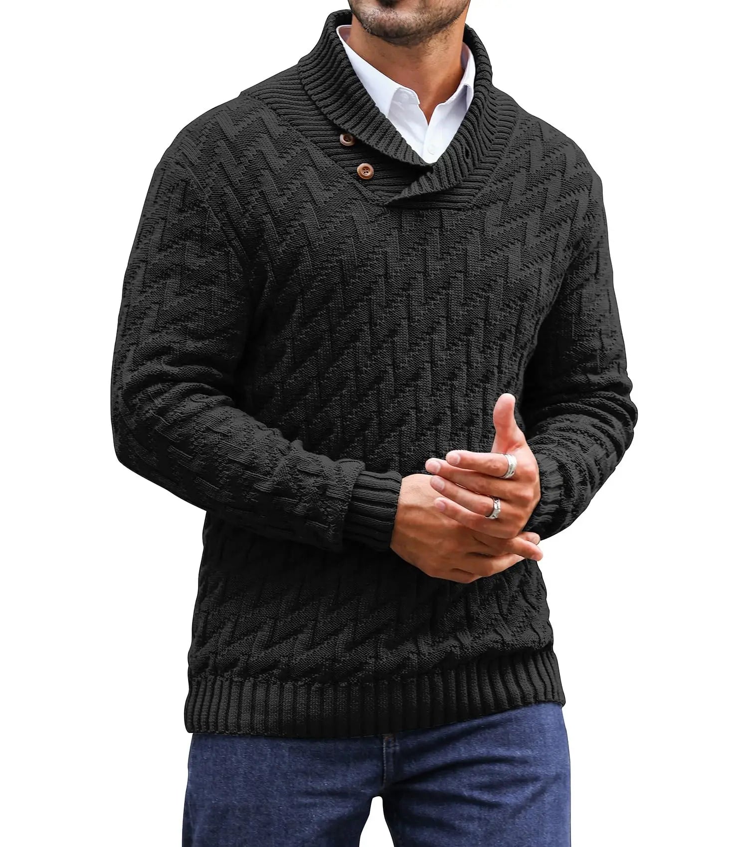 Rowan Shawl-Collar Sweater