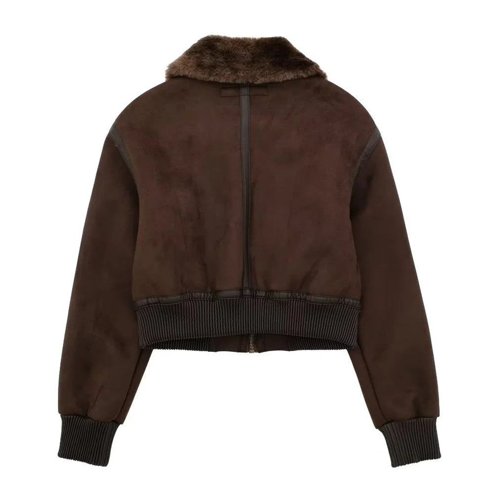 Alina Shearling Aviator Jacket