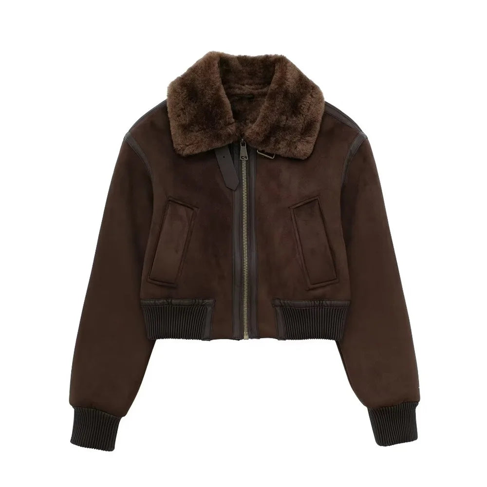 Alina Shearling Aviator Jacket
