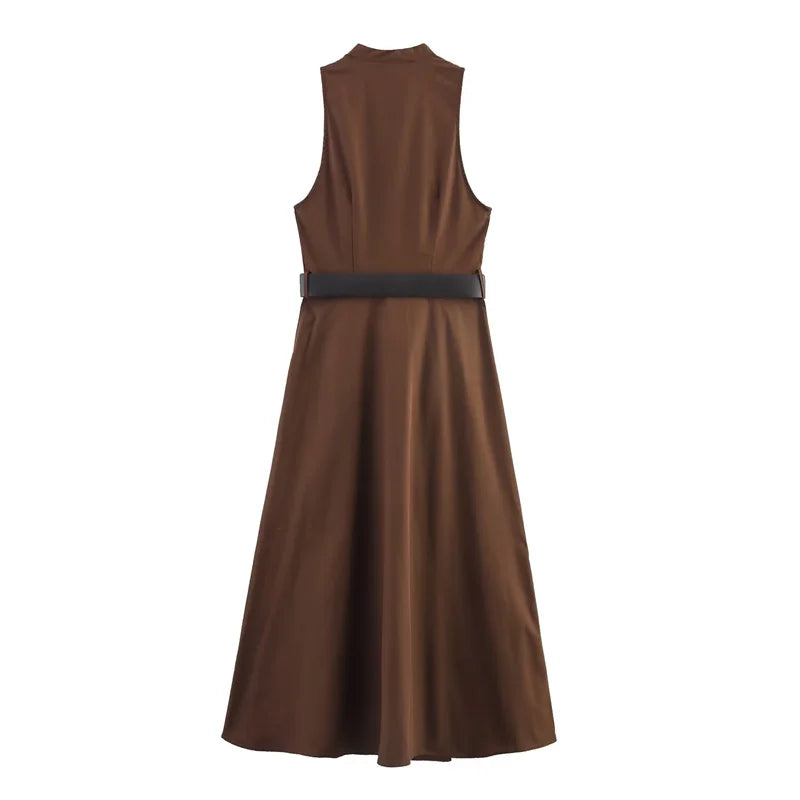 Amara Belted Midi Dress