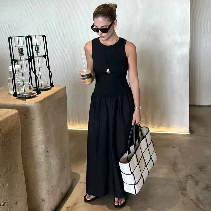 Adele Khaki Maxi Dress