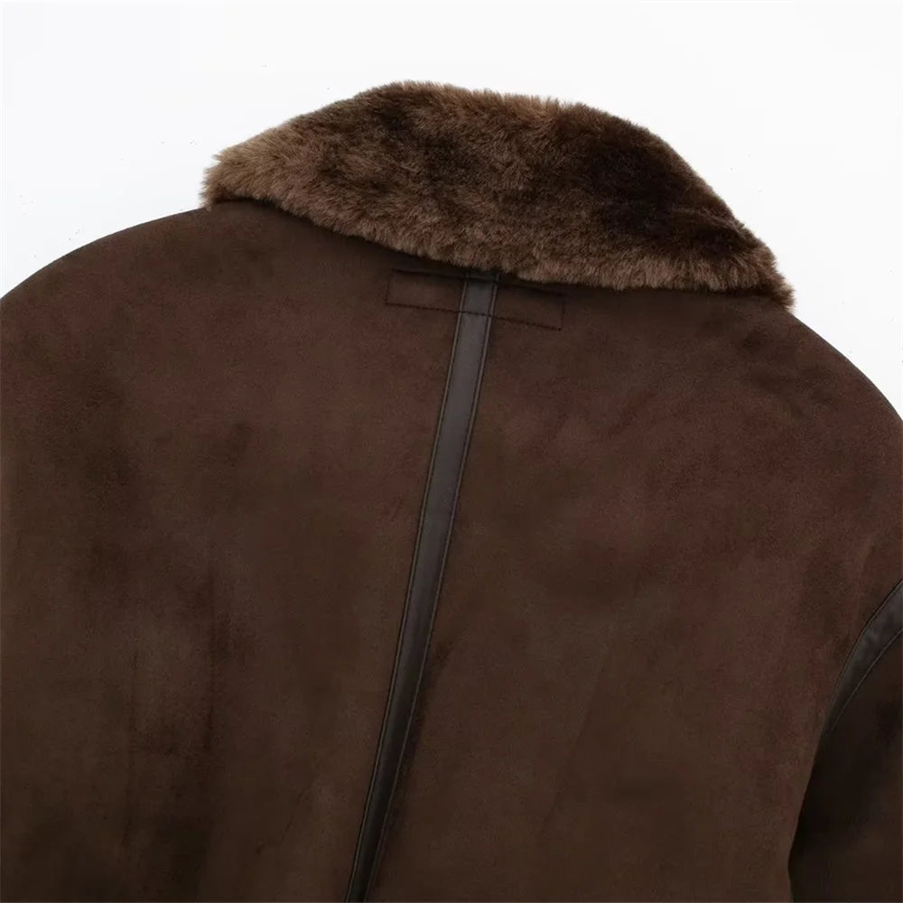 Alina Shearling Aviator Jacket