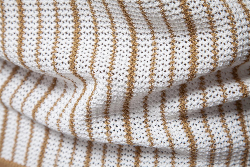 Dorian Striped Knit Polo