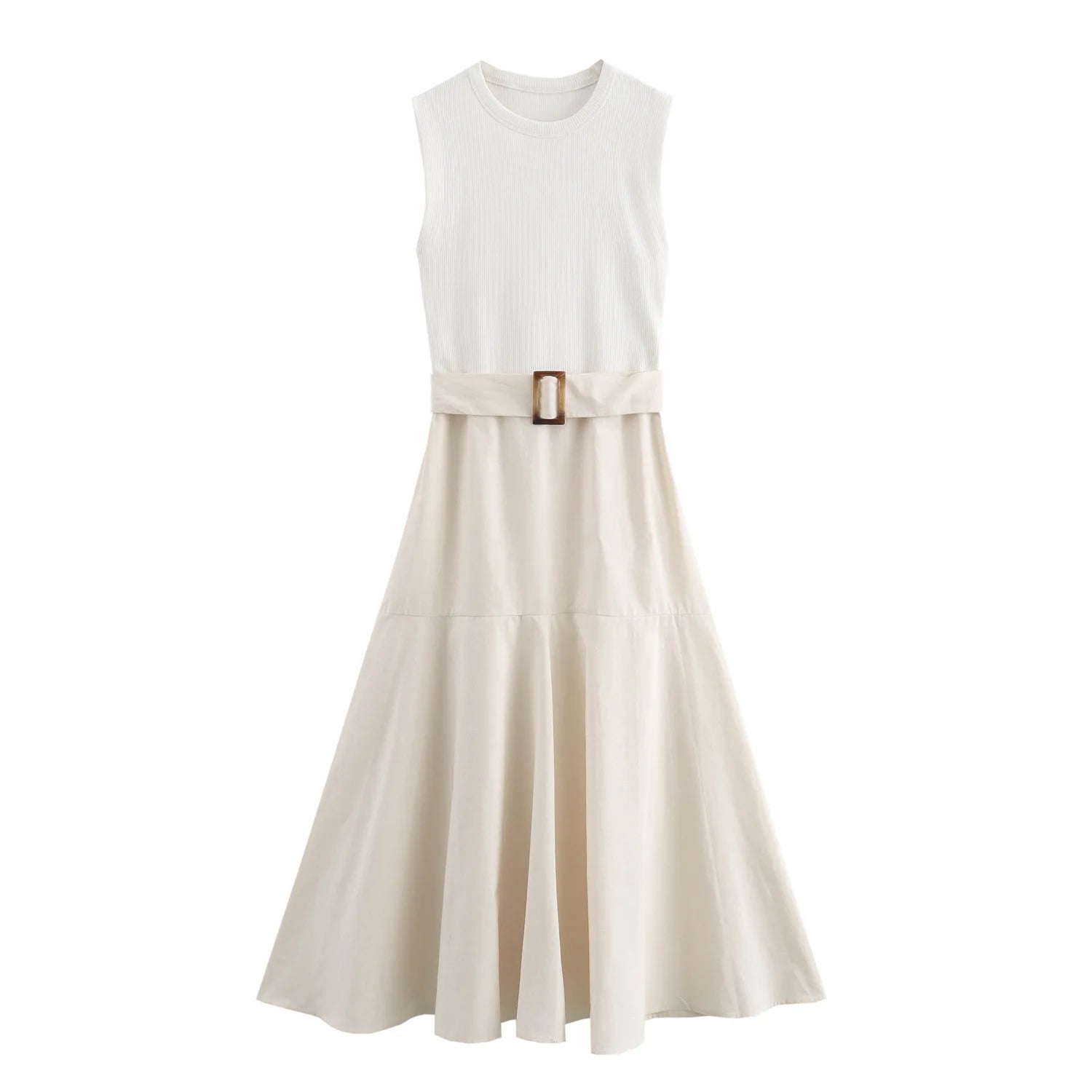 Celine Belted Rib Knit Dress
