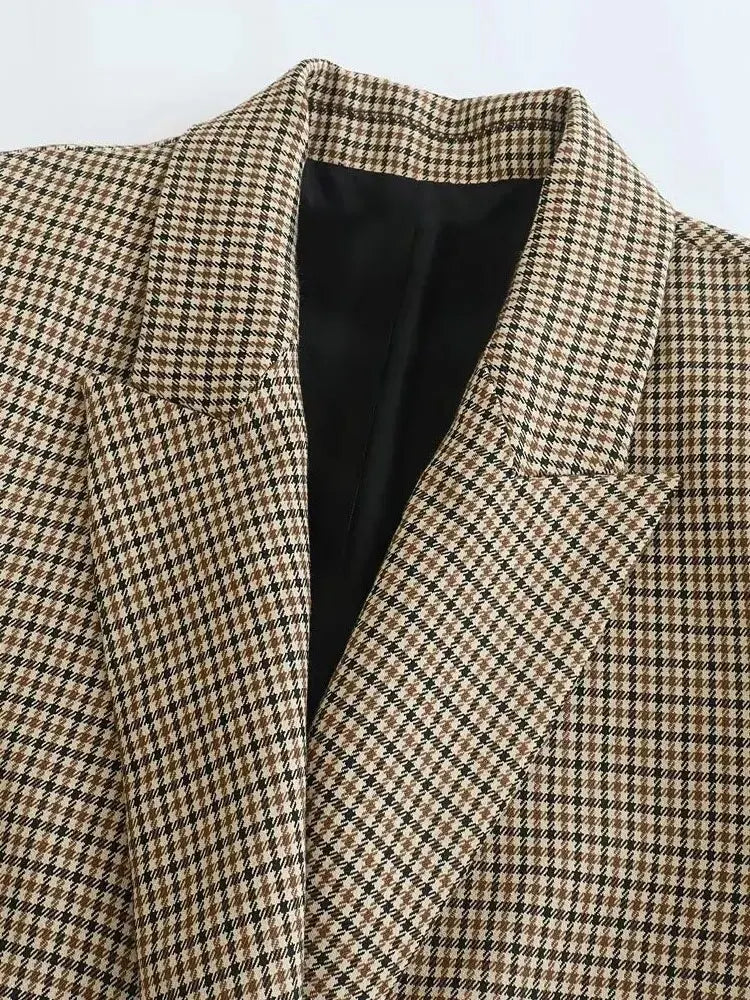 Serena Plaid Blazer Coat