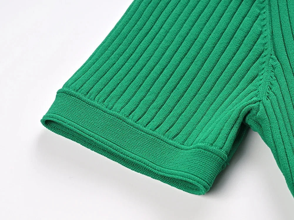 Lyra Knit Button Midi Dress