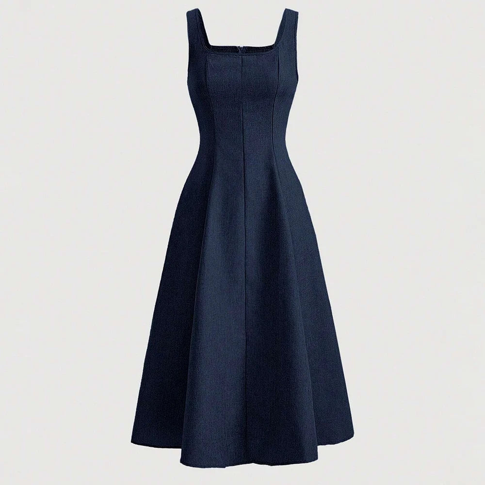 Mia Square-Neck Midi Dress