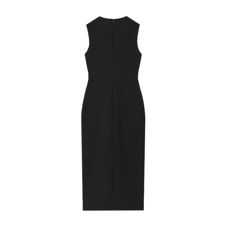 Elara Belted Midi Dress